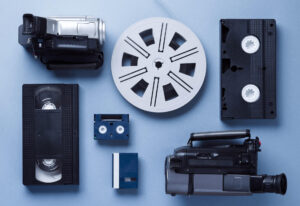 old vcr, old video tape, vhs